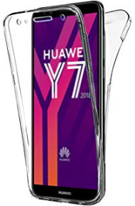 Луксозен ултра тънък Поли-Карбонов комплект предна и задна част със силиконова ТПУ рамка 360° Body Guard за Huawei Y7 2018 / Huawei Y7 Prime 2018 LDN-L21 кристално прозрачен
